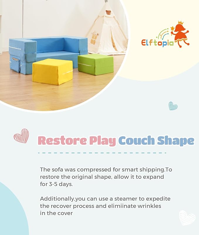 Elftopia Modular Kids Sofa, Toddler Couch Foam Armchair - Image 7