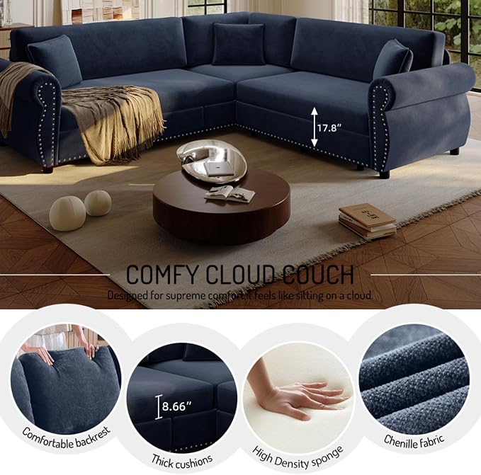88.2" Sectional Sleeper Sofa - Image 7