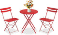 GarveeLife 3 Piece Patio Bistro Set, Folding Patio Bistro Table and Chairs Set by GarveeLife