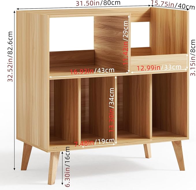 LELELINKY Large Record Player Stand, Turntable Stand - Image 2