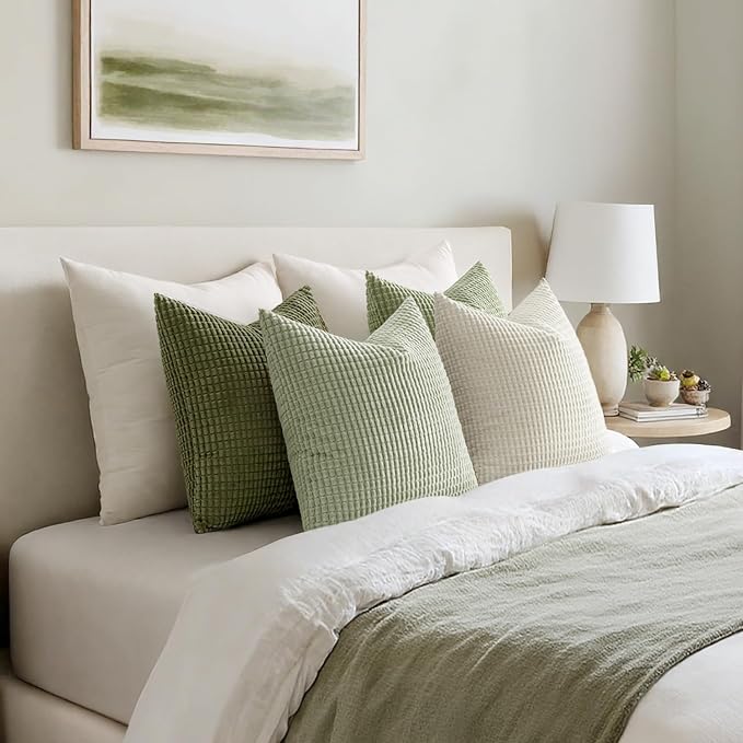 MIULEE Modern Farmhouse Decorative Spring Pillow Covers 20x20 Inch Set of 4 - Image 5