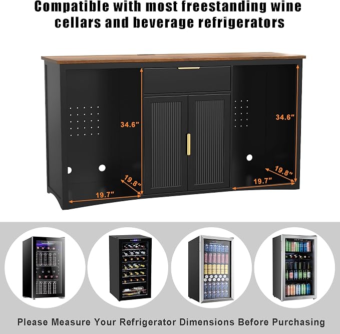 GDLF 70.1" Long Coffee Bar Cabinet - Image 6