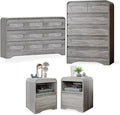 4 Piece Bedroom Set, Dresser and Nightstand Sets, Including Modern Wooden Large by SOLACEFURNITURE