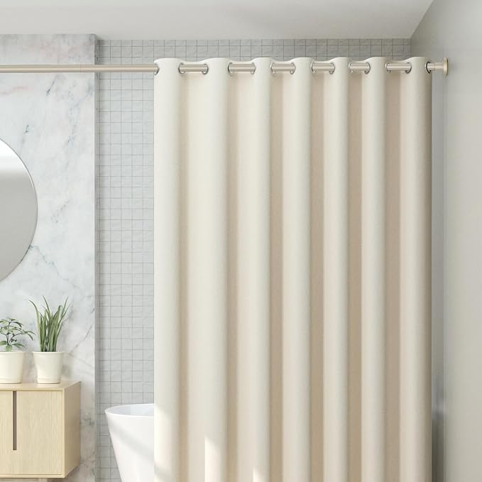 CorkLatta Brushed Nickel Shower Curtain Rod 31 to 68 Inch, 1 Inch Diameter - Image 7