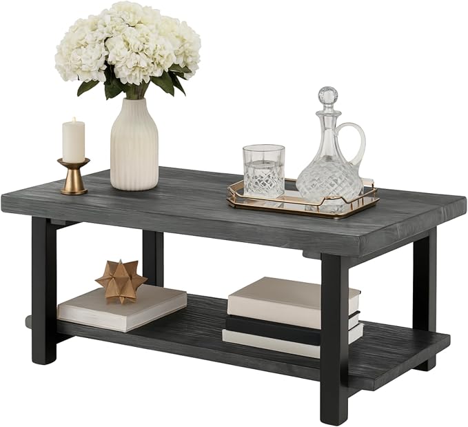 Alaterre Furniture Pomona Living Room 42 Inch Rectangular Solid Wood Coffee by AlaterreFurniture