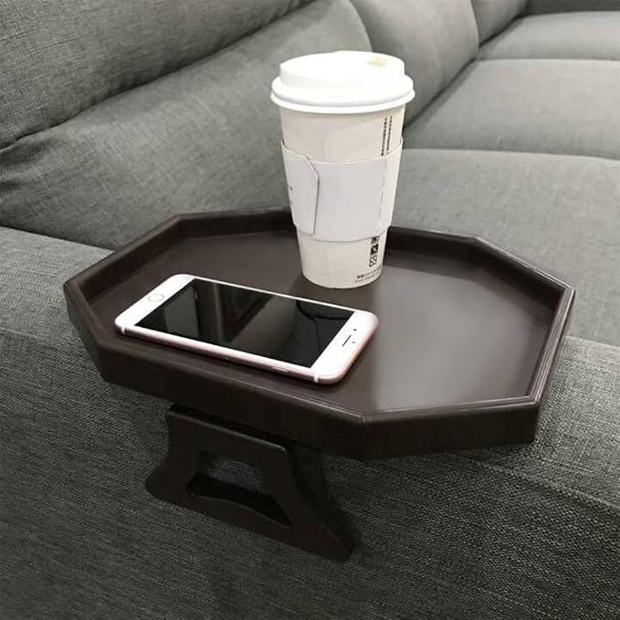 Sofa Arm Clip Table, Armrest Tray Table, Drinks/Remote Control/Snacks Holder … - Image 2