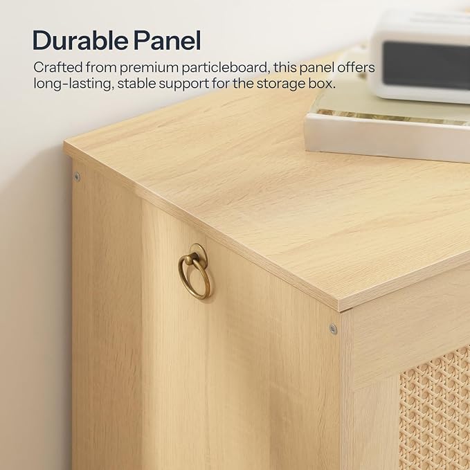 HOOBRO Storage Bench, 43.3" Toy Box, Rattan-Like Storage Chest, Sturdy Entryway - Image 8