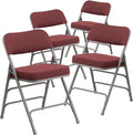 Flash Furniture 4 Pack HERCULES Series Premium Curved Triple Braced & Double by FlashFurniture