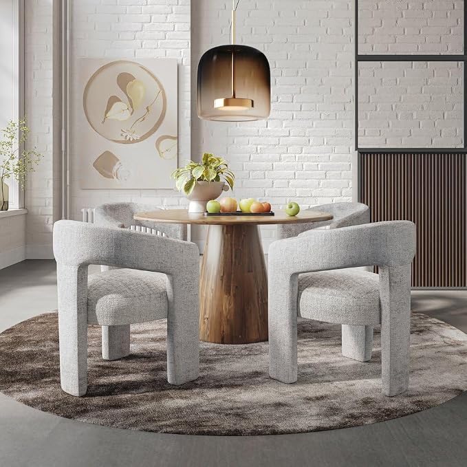 Jofran Gwen Jacquard Upholstered Accent Chair, Modern Luxury Plush Sculptural - Image 9