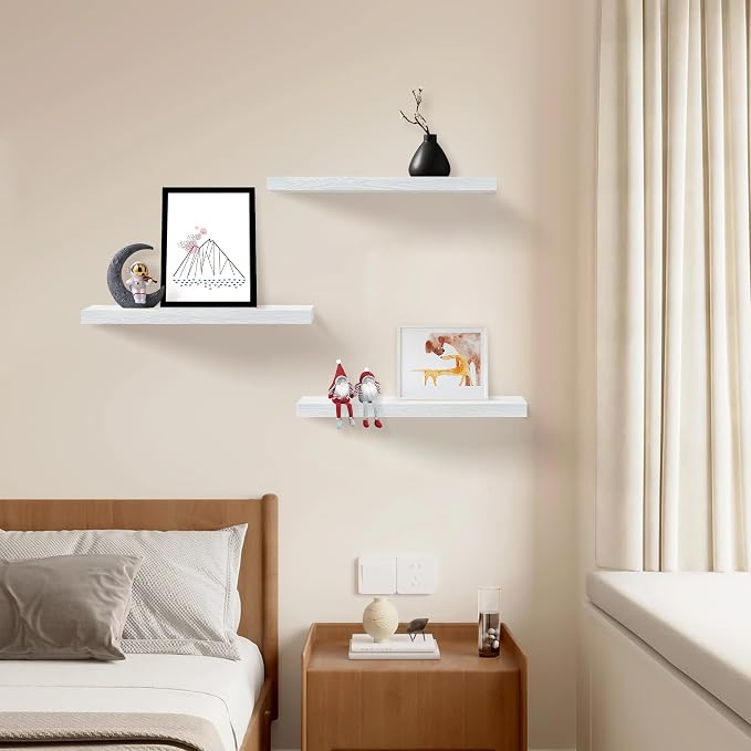 Upassion White Floating Shelves - Image 4