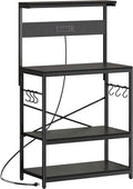SUPERJARE Bakers Rack with Power Outlets, Microwave Stand, 31.5 X 16.5 Inch by SUPERJARE