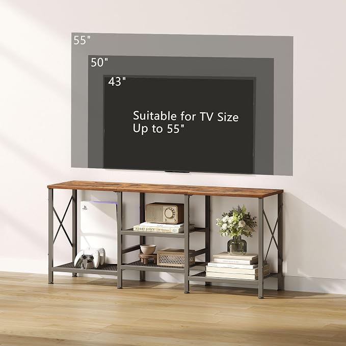 JARHETUN TV Stand for 55 Inch TV, Entertainment Center - Image 6