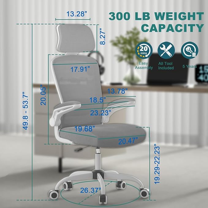 Mimoglad Office Chair, High Back Ergonomic Desk Chair - Image 2