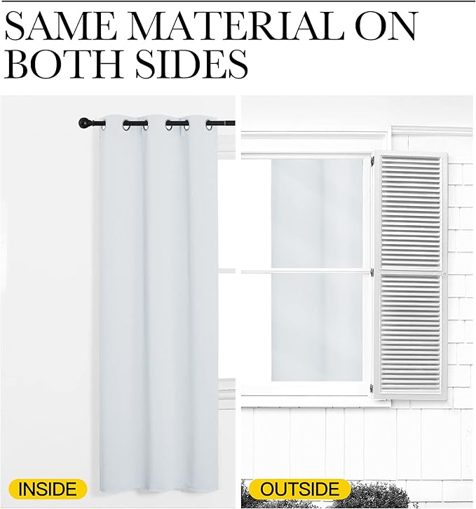 NICETOWN Bedroom Blackout Curtains Panels, 1 Pair, 52 inches by 92 Inch - Image 5