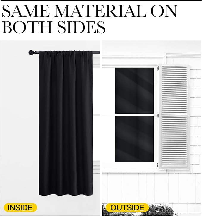 NICETOWN Black Out Window Curtains - Image 4