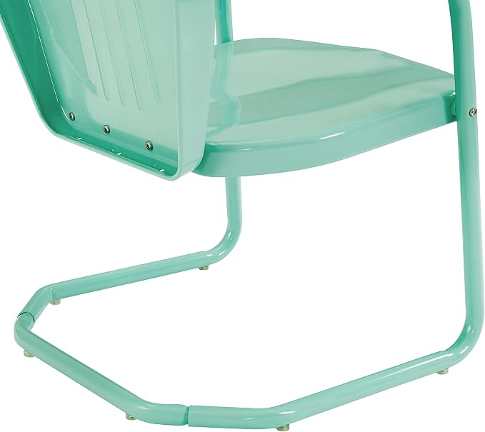 Crosley Furniture Griffith Outdoor Chair, Retro Metal Patio Chairs - Image 15