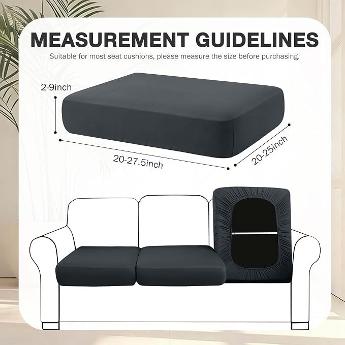 hyha 12Pcs Patio Cushion Covers, Stretch Outdoor Couch Cushion Covers, Washable - Image 2
