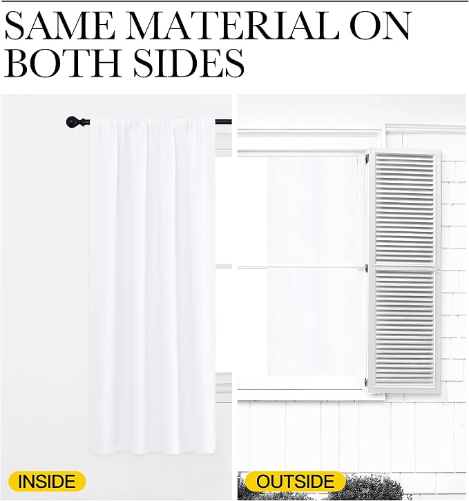 NICETOWN 50% Light Blocking Kitchen Curtains - Image 6