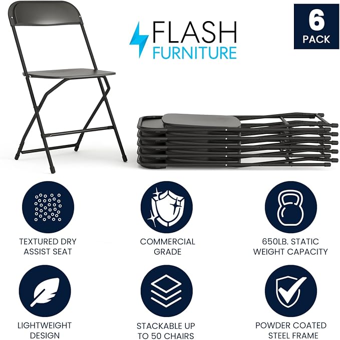 Flash Furniture Hercules Series Plastic Folding Chairs - Image 3