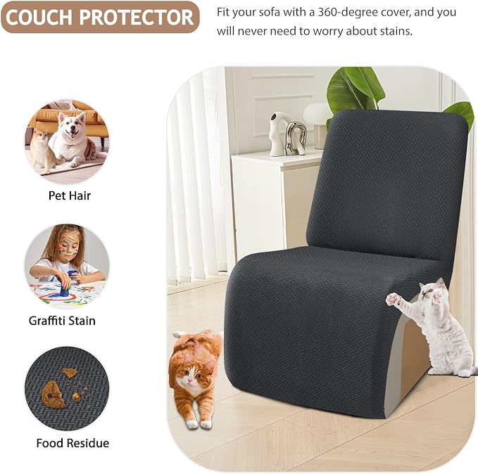 ALIECOM 100% Waterproof Recliner Sectional Couch Covers L Shape Stretch Corner - Image 6