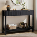 Nasonet Fluted Console Table, Wooden Sofa Table by Nasonet