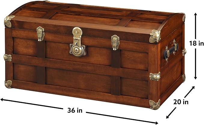 Steamer Trunk Hope Chest for Blankets, Amish Hand-Crafted in USA Maple - Image 2