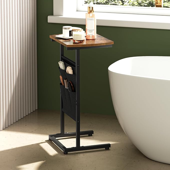 HOOBRO C Shaped End Table, 28.3" Side Table - Image 5