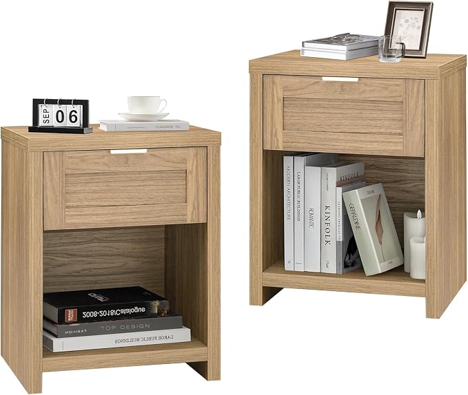 OAKHAM HOME Night Stand Set 2, Boho End Table by OAKHAMHOME