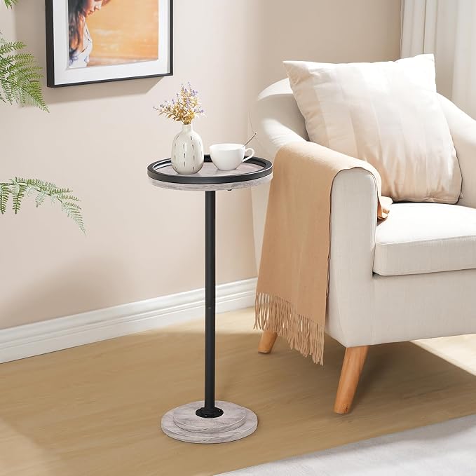 HOOBRO Small Round Side Table, Drink Table, Coffee Martini Table - Image 8