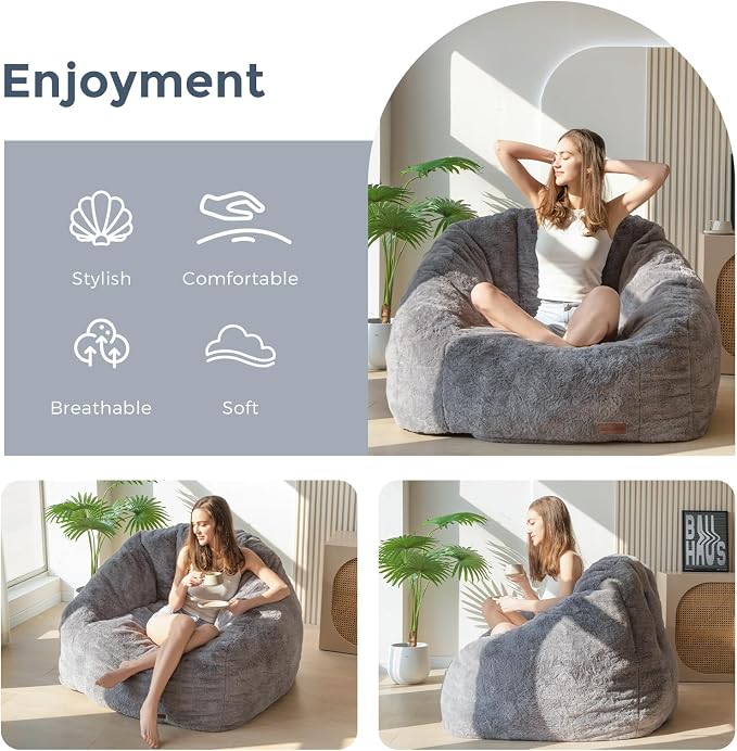 MAXYOYO Giant Bean Bag Chair, Oversized Bean Bag Couch - Image 3