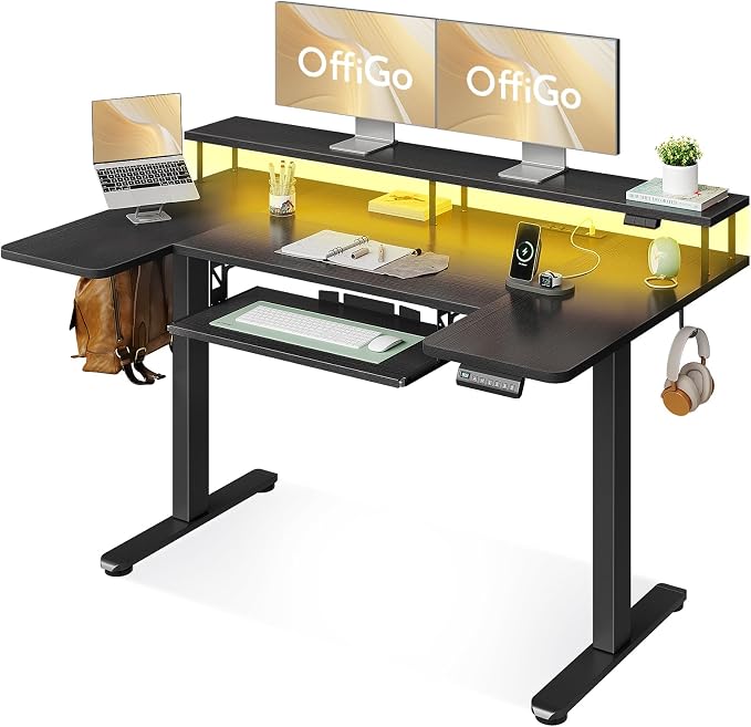 OffiGo U Shaped Electric Standing Desk by OfficeGo-ForHomeOfficeWork