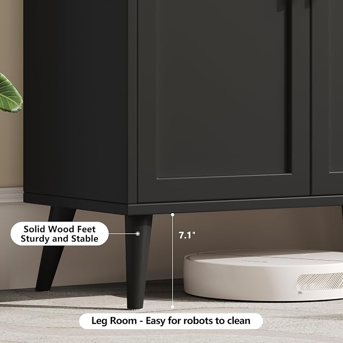 Keehusux 15.7" D Set of 2 Modern Buffet Cabinet - Image 6