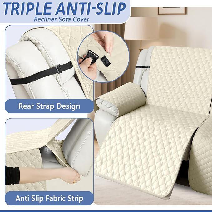Arfntevss Recliner Sectional Couch Covers Waterproof L Shape Sofa Cover - Image 4
