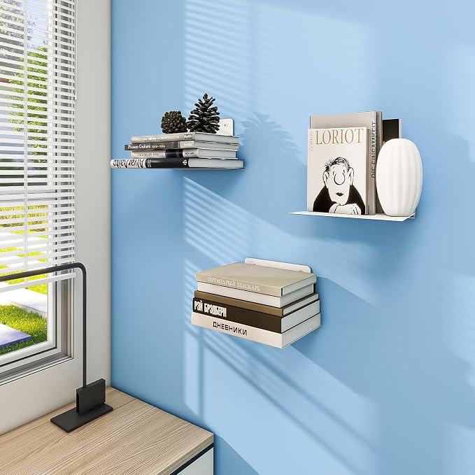 FENTEC Floating Book Shelves for Wall, Wall Mounted Invisible Floating Bookshelf - Image 2
