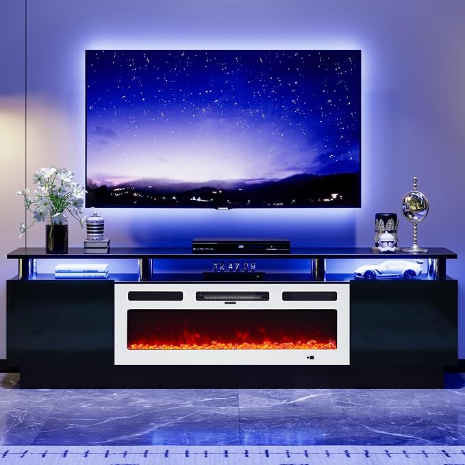 70" TV Stand for Living Room, Modern Entertainment Center & Media Console - Image 6