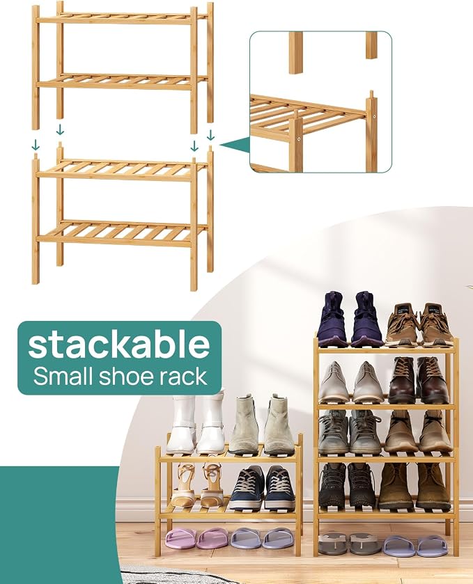 viewcare Small Shoe Rack, 6-Tier Shoe Shelf - Image 5