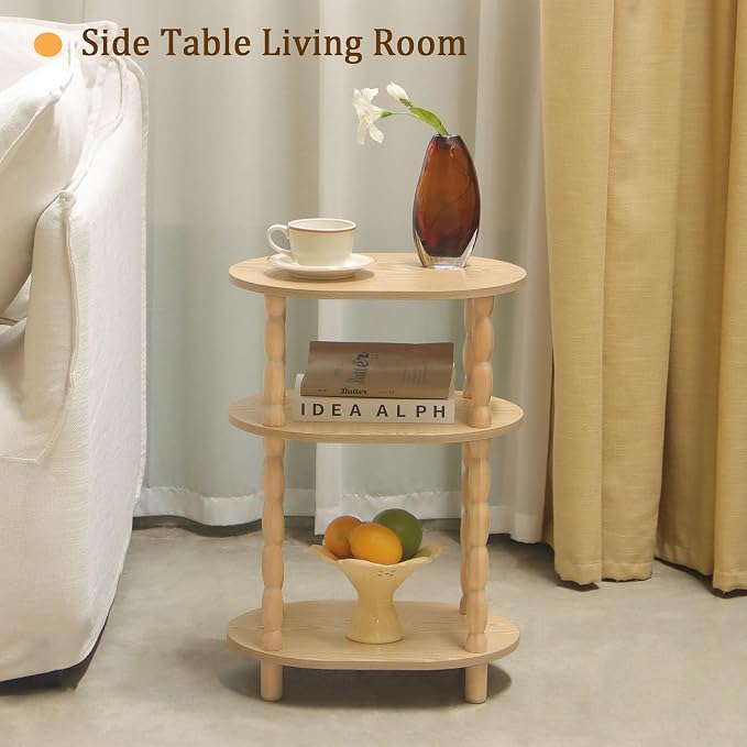 MaxSmeo End Table, Small Oval Side Table - Image 7