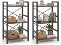 Tangkula 3-Tier Industrial Bookshelf, 16.5" Width Wooden Open Bookcase by TANGKULA