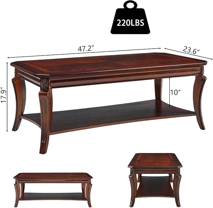 LEEMTORIG Vintage Wood Coffee Table - Image 2