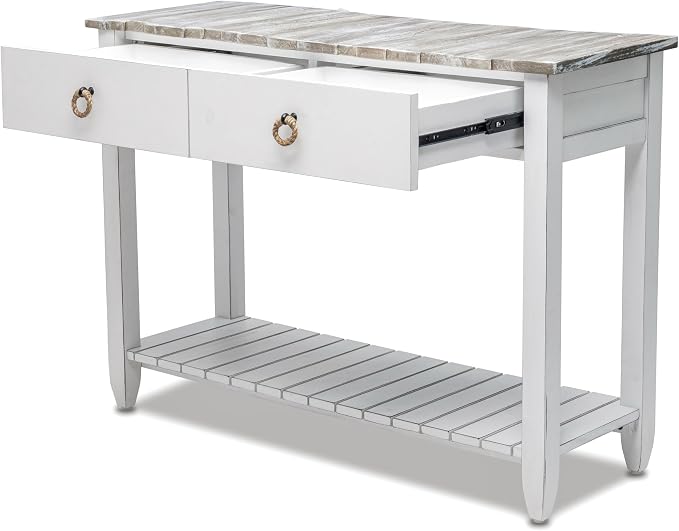 Sea Wind Florida Picket Fence Wood Console Table - Image 8