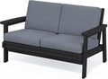 SERWALL HDPE Outdoor Patio Loveseat, All Weather Wood-Like Outdoor Sofa HDPE by SERWALL