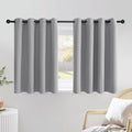 NICETOWN Silver Grey Cafe Curtains 36 inches Long, Grommet Room Darkening by NICETOWN