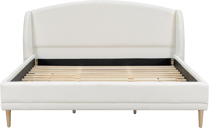 Christopher Knight Home Hazel King Size Bed Frame, Upholstered Platform Bed - Image 6