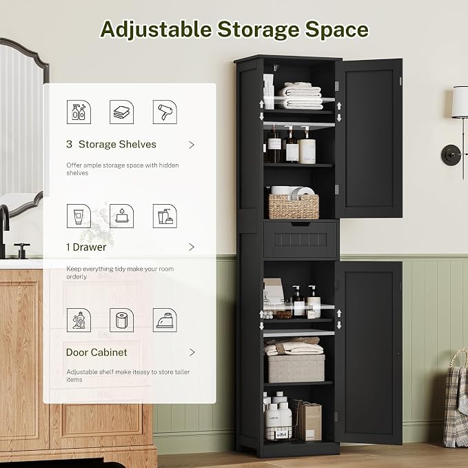 TEENFON 67" H Tall Storage Cabinet - Image 6