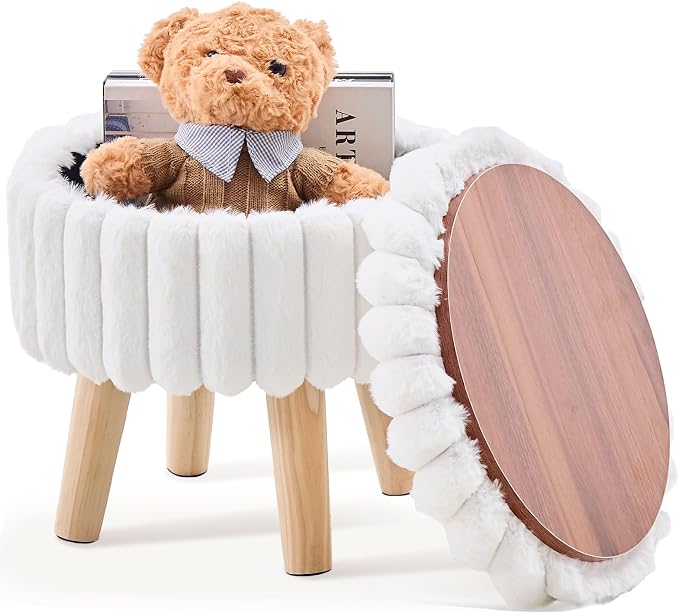 Wimarsbon Storage Ottoman, Modern Round Footrest by Wimarsbon