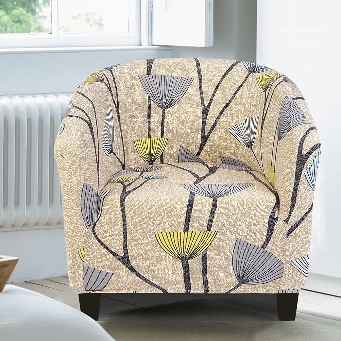 SearchI Club Chair Slipcover Stretch Barrel Chair Covers Printed Tub Chair - Image 2