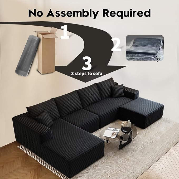 135.4" Cloud Modular Sectional Couch - Image 4