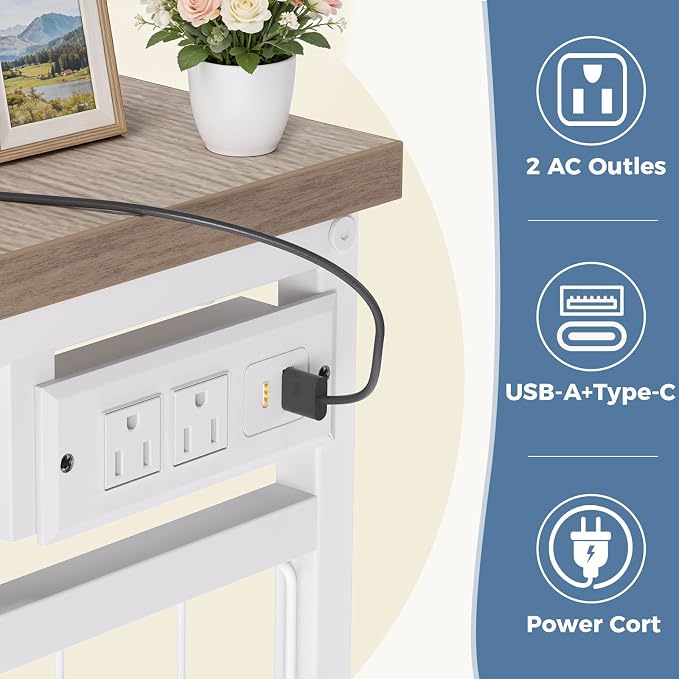DUMOS Dresser for Bedroom with Hanging Rack, 6 Drawer Fabric Dresser with - Image 7
