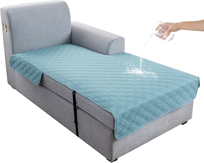 Genina L Shape Couch Cover, Sectional Couch Chaise Covers, Waterproof Washable by Genina