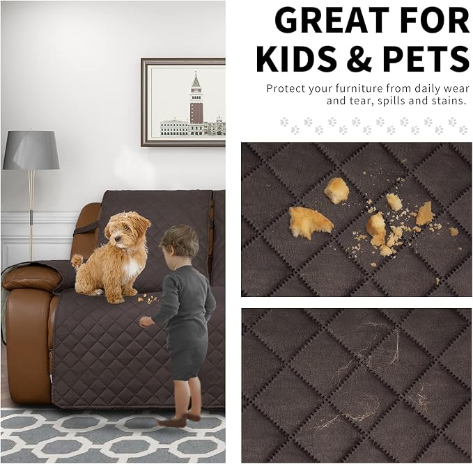 Easy-Going Loveseat Recliner Cover, Reversible Couch Cover - Image 3